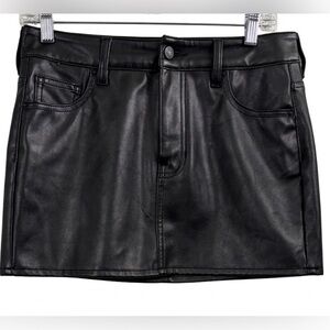 PacSun Black Faux Leather Mini Skirt